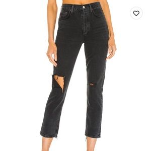 Agolde Riley high rise straight crop